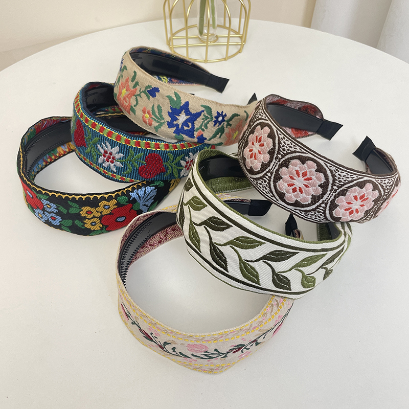 Ethnic Fashion Accessories - New Bohemian Style Embroidery Headband Ethnic