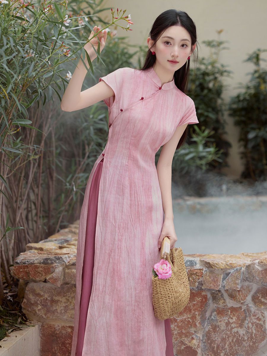 Spring summer vietnam aodai ch - Ao Dai Vietnam Dress บทวิจารณ์และราคา