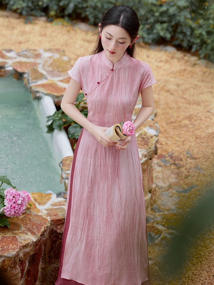 Spring summer vietnam aodai ch - Ao Dai Vietnam Dress บทวิจารณ์และราคา