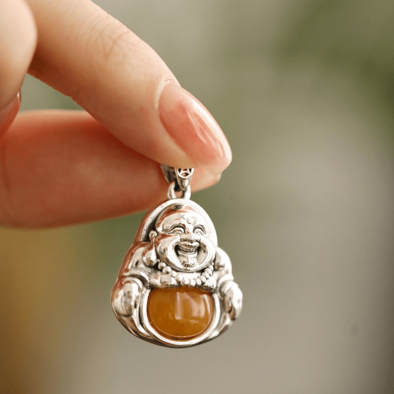 Oxidized Ethnic Buddha Pendant - Ethnic Contemporary Fashion บทวิจารณ์และราคา