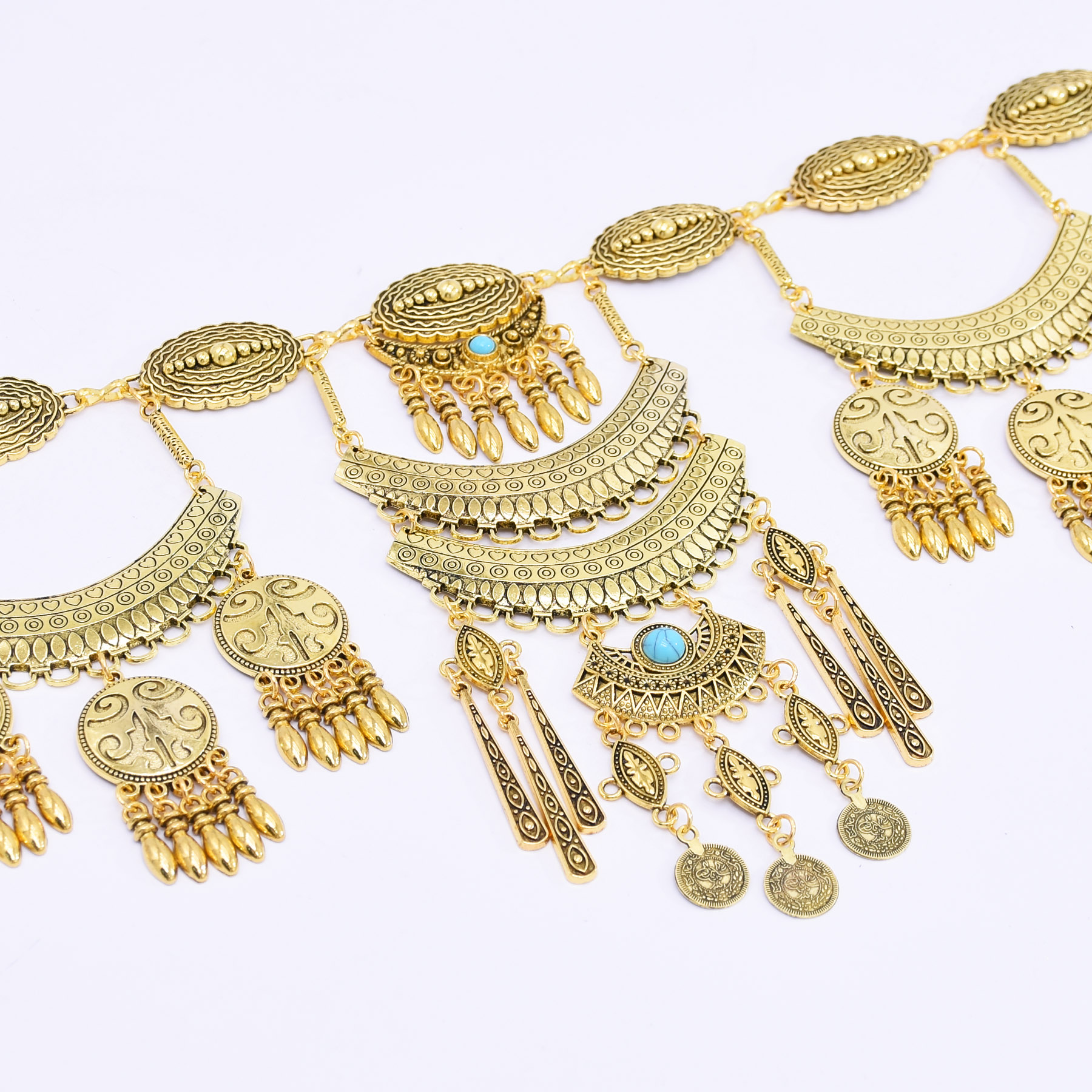 Kazakh-style antique golden al - Ethnic Fashion Accessories บทวิจารณ์และราคา