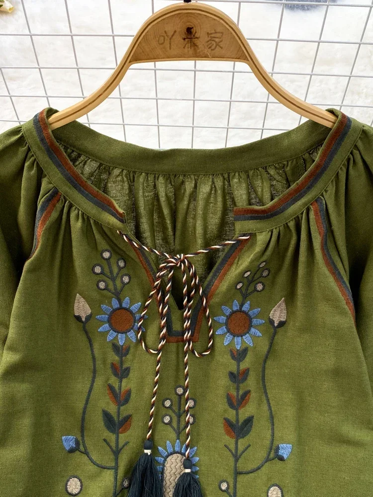 Women Spring Blouse Ethnic Sty - Ethnic Fashion Clothing บทวิจารณ์และราคา