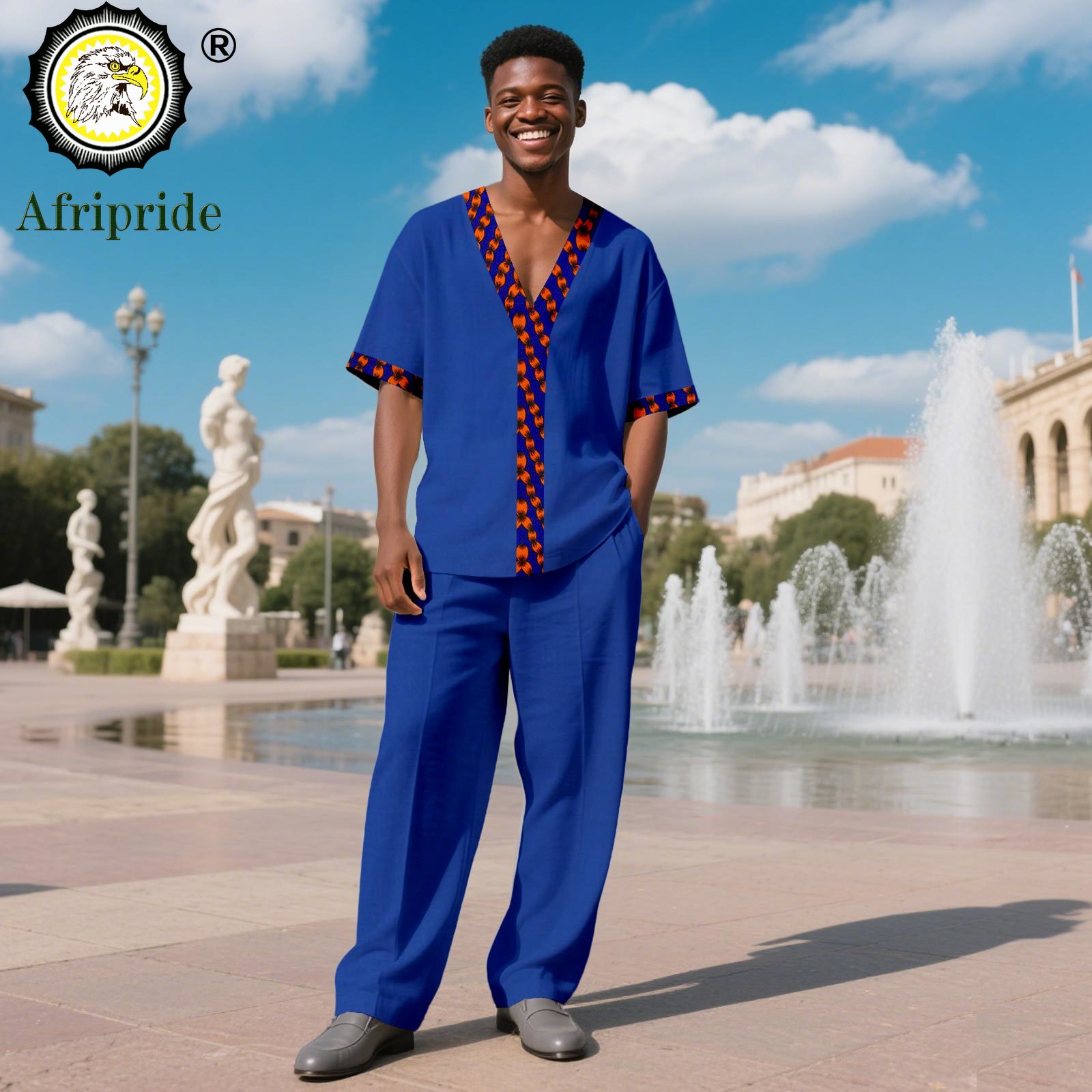 African Suits for Men Tracksui - African Ankara Print บทวิจารณ์และราคา