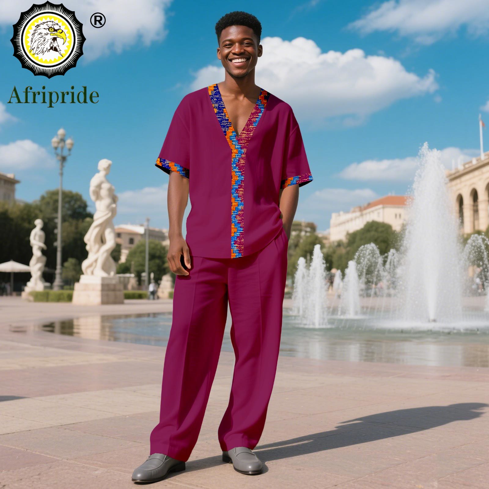African Suits for Men Tracksui - African Ankara Print บทวิจารณ์และราคา