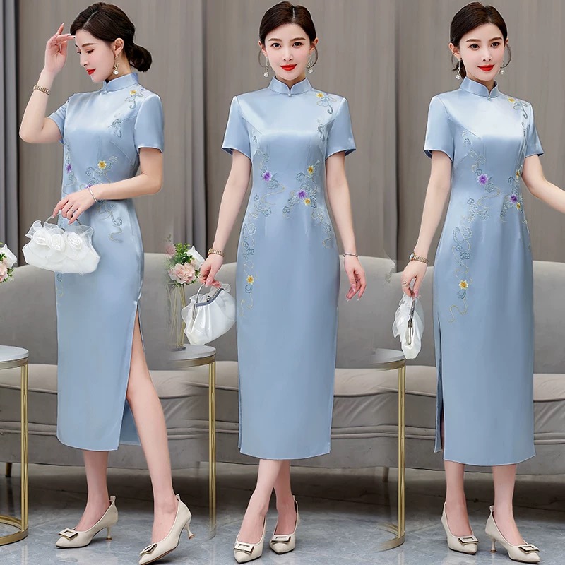 Women Ethnic Style Aodai  Cheo - Ao Dai Vietnam Dress บทวิจารณ์และราคา