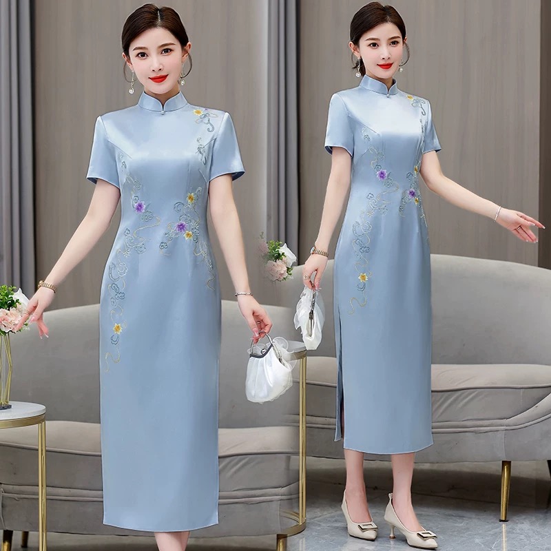 Women Ethnic Style Aodai  Cheo - Ao Dai Vietnam Dress บทวิจารณ์และราคา