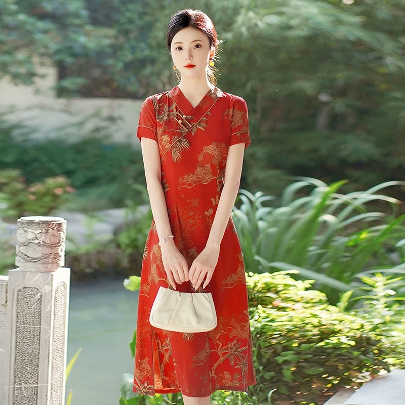 Vietnam Aodai Cheongsam Vintag - Ao Dai Vietnam Dress บทวิจารณ์และราคา