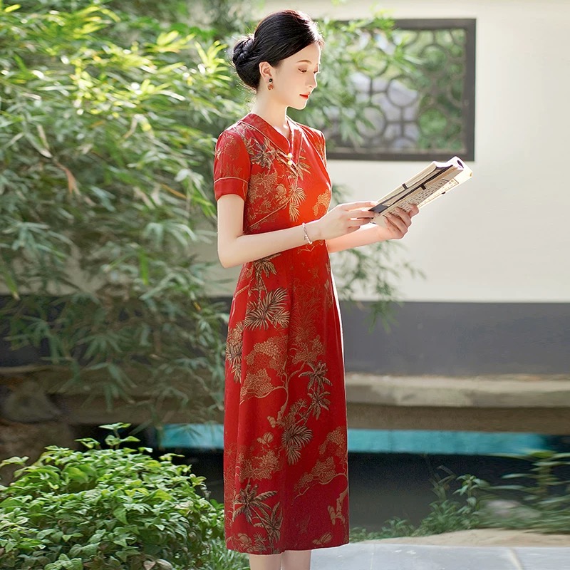 Vietnam Aodai Cheongsam Vintag - Ao Dai Vietnam Dress บทวิจารณ์และราคา