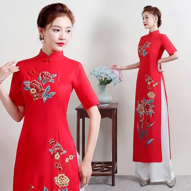 Summer Women Traditional Vietn - Ao Dai Vietnam Dress บทวิจารณ์และราคา