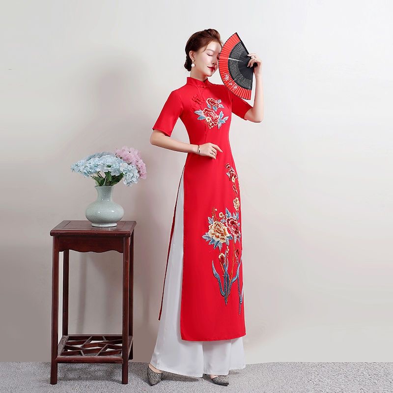 Summer Women Traditional Vietn - Ao Dai Vietnam Dress บทวิจารณ์และราคา