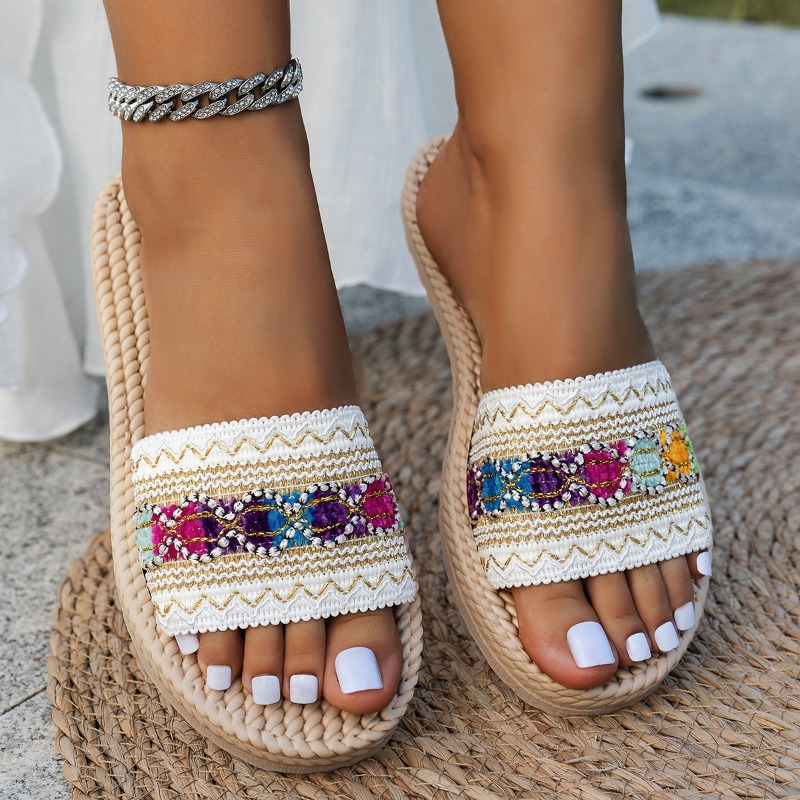 Women's Outdoor Flat Sandals D - Ethnic Fashion Designers บทวิจารณ์และราคา