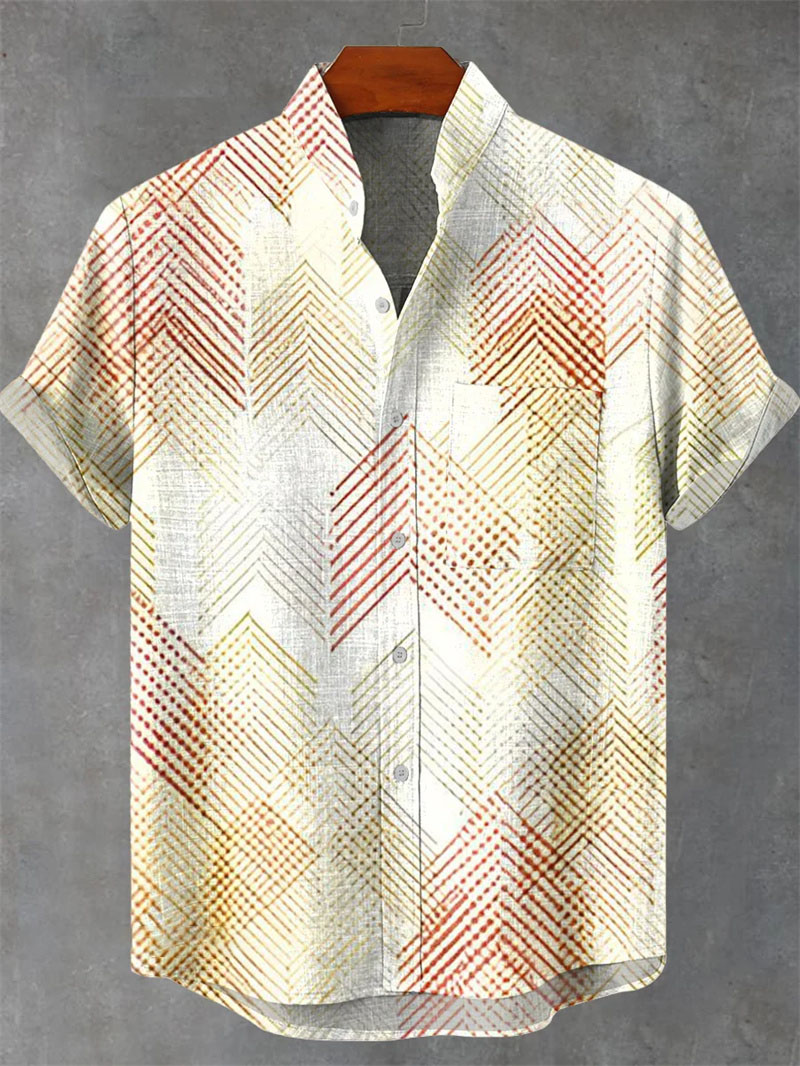 Retro men's linen shirt with e - Fashion Ethnic Wear For Men บทวิจารณ์และราคา