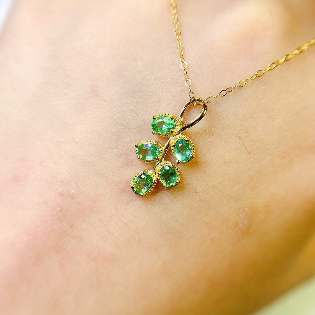 Opulent Genuine Emerald S925 S - Ethnic Fashion Designers บทวิจารณ์และราคา