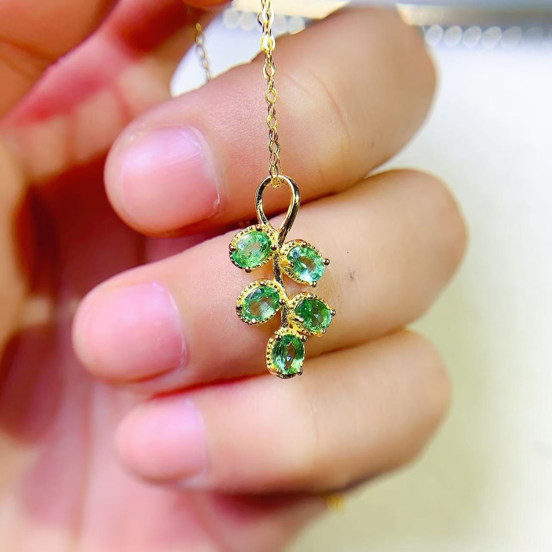 Opulent Genuine Emerald S925 S - Ethnic Fashion Designers บทวิจารณ์และราคา
