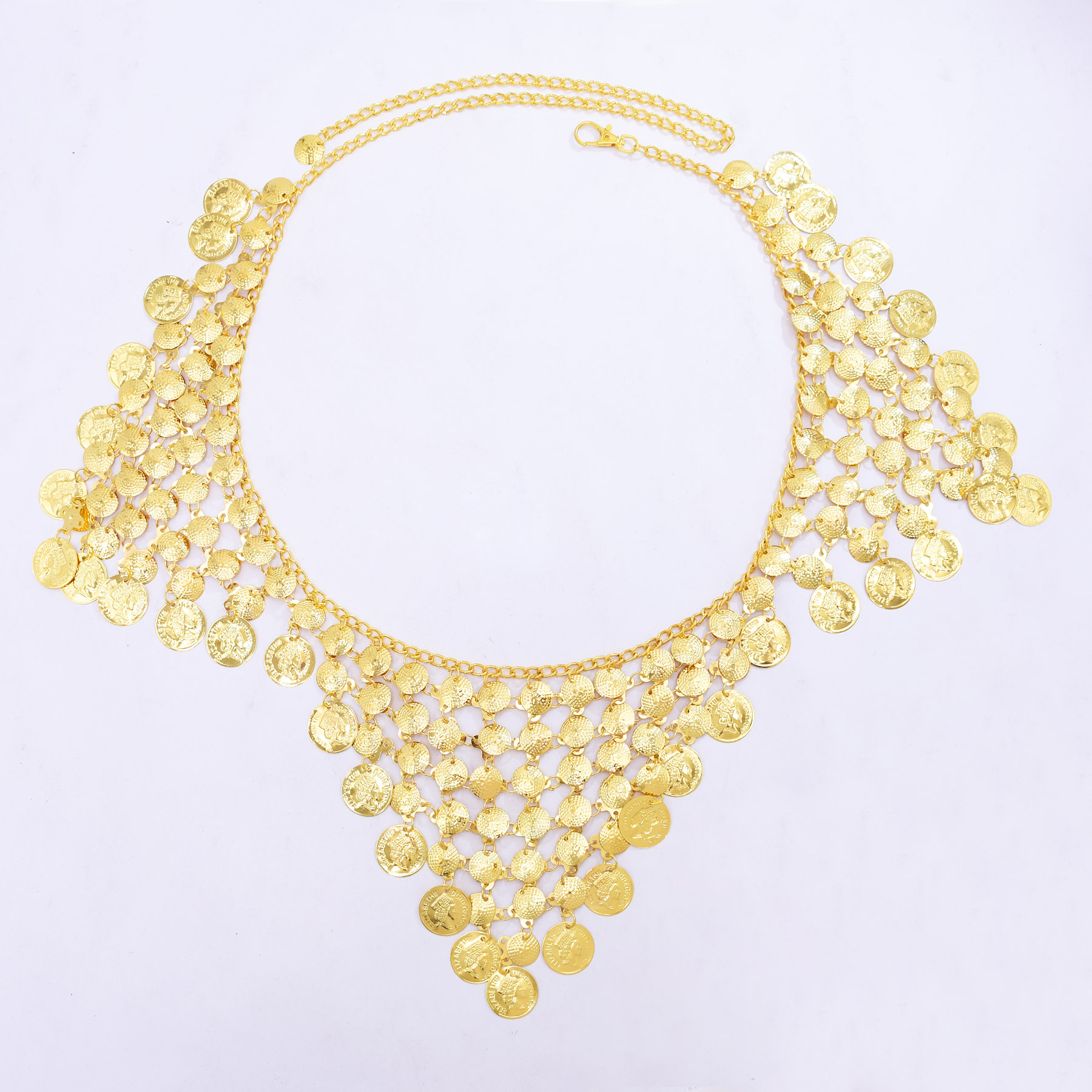 Trendy Luxury Gold Coin Pendan - Ethnic Fashion Accessories บทวิจารณ์และราคา