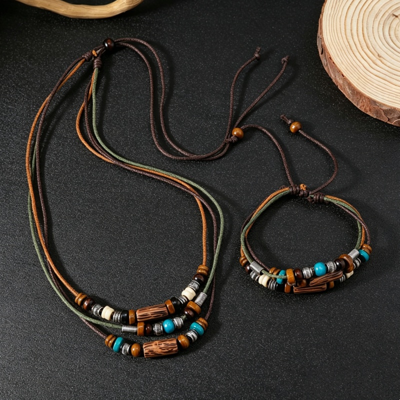 Vintage 2 Layer Faux Leather W - Fashion Ethnic Wear For Men บทวิจารณ์และราคา