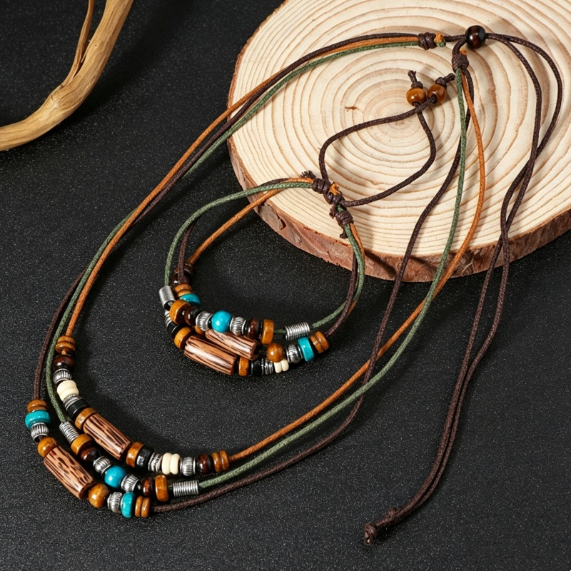 Vintage 2 Layer Faux Leather W - Fashion Ethnic Wear For Men บทวิจารณ์และราคา