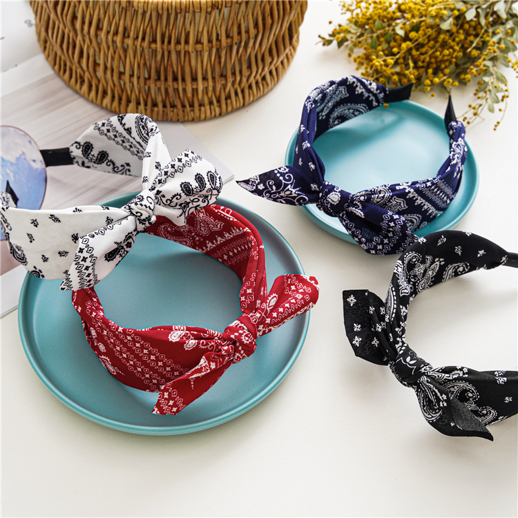 Fabric Paisley Print Wide Bowk - Ethnic Fashion Accessories บทวิจารณ์และราคา