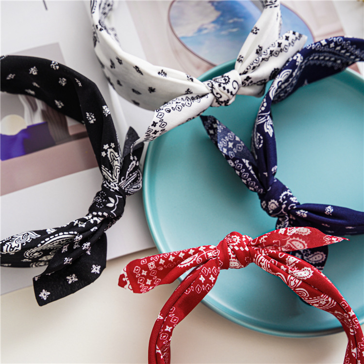 Fabric Paisley Print Wide Bowk - Ethnic Fashion Accessories บทวิจารณ์และราคา