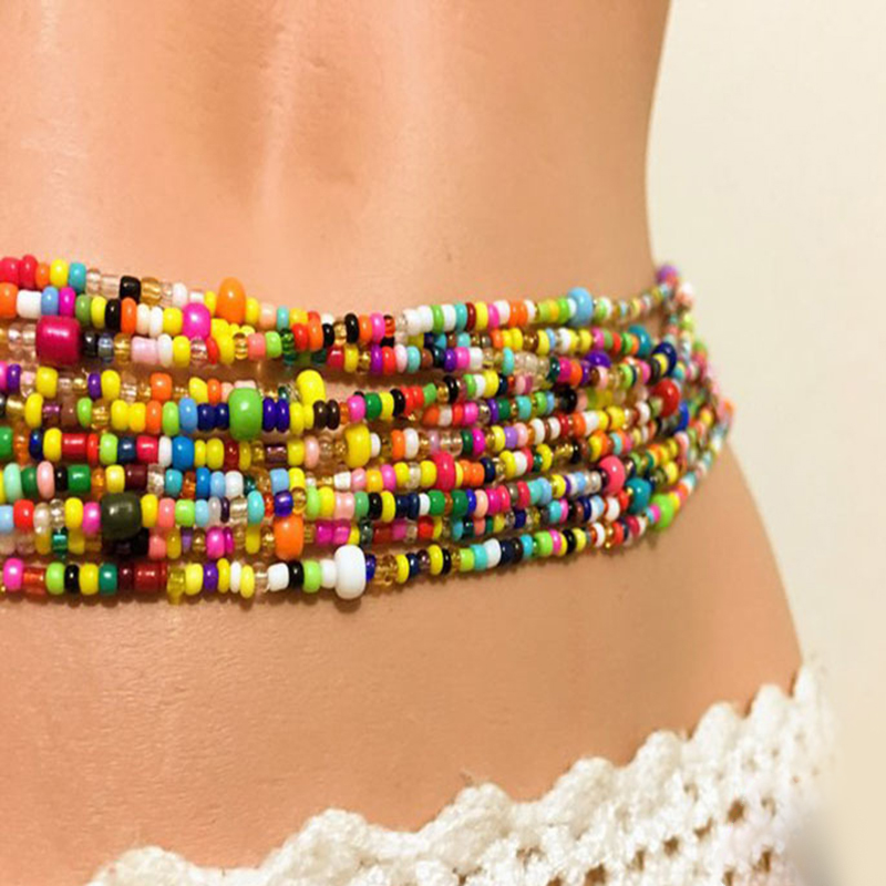 Women Layered Beaded Belly Cha - Ethnic Fashion Accessories บทวิจารณ์และราคา
