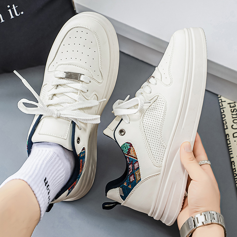 Men's White Platform Skate Sho - Fashion Ethnic Wear For Men บทวิจารณ์และราคา
